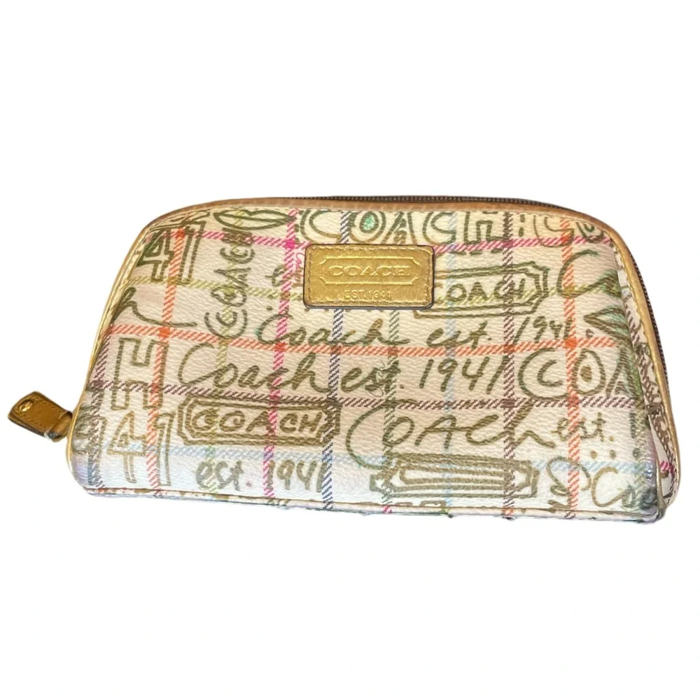 Coach Gold Clutch Makeup Bag